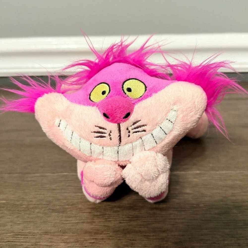 Disney Parks Cheshire Cat Plush Alice in Wonderland Pink Purple Striped‎